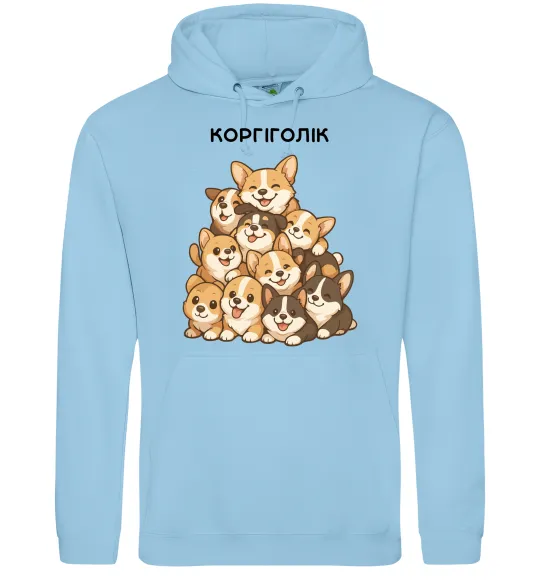 Жіноча толстовка (худі) Коргіголік Блакитний фото