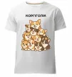 Чоловіча преміум футболка Коргіголік Білий фото