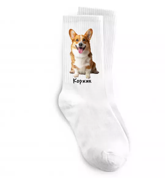 Шкарпетки Коржик Білий фото