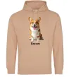 Женская толстовка (худи) Коржик Песочный фото
