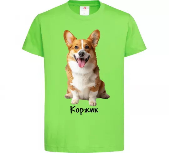 Дитяча футболка Коржик Лаймовий фото