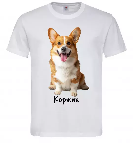 Мужская футболка Коржик Белый фото