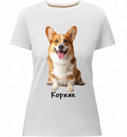 Жіноча преміум футболка Коржик
