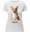 Жіноча преміум футболка Коржик Білий фото