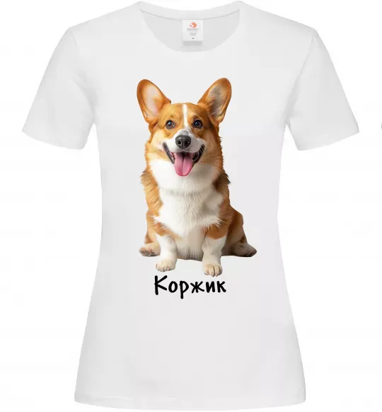 Женская футболка Коржик Белый фото