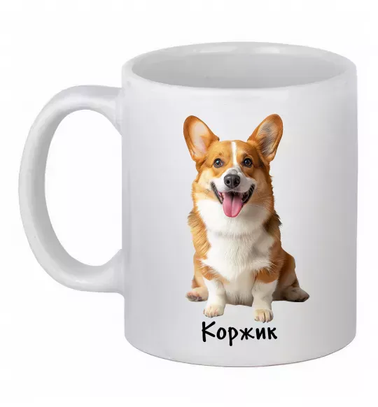 Чашка керамічна Коржик Білий фото