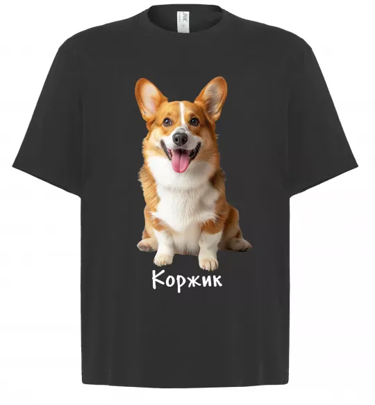 Футболка Оверсайз Коржик Черный фото