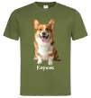 Мужская футболка Коржик Оливковый фото