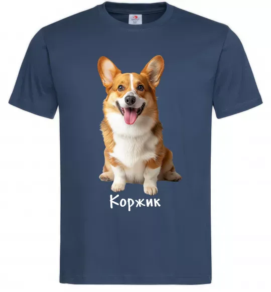 Мужская футболка Коржик Темно-синий фото