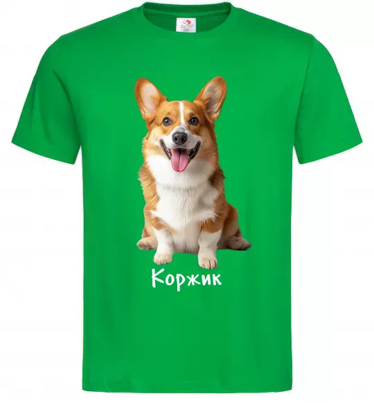 Мужская футболка Коржик Зеленый фото