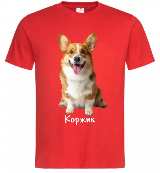 Мужская футболка Коржик Красный фото