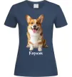 Женская футболка Коржик Темно-синий фото
