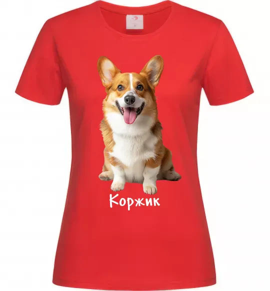 Женская футболка Коржик Красный фото