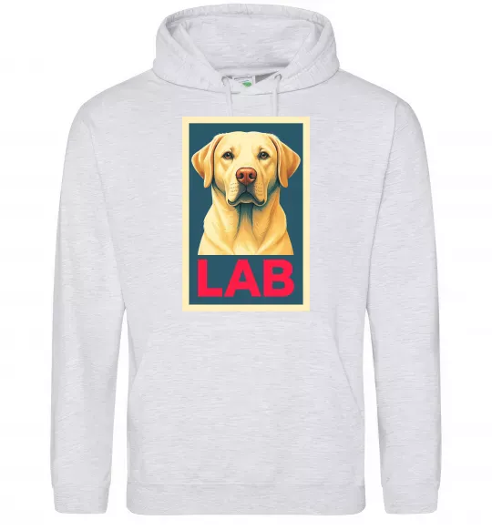 Женская толстовка (худи) LAB лабрадор Серый меланж фото