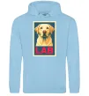 Женская толстовка (худи) LAB лабрадор Голубой фото