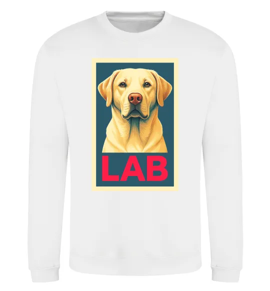 Світшот LAB лабрадор Білий фото