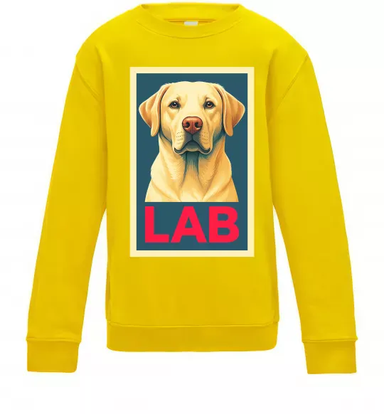 Детский Свитшот LAB лабрадор Солнечно желтый фото