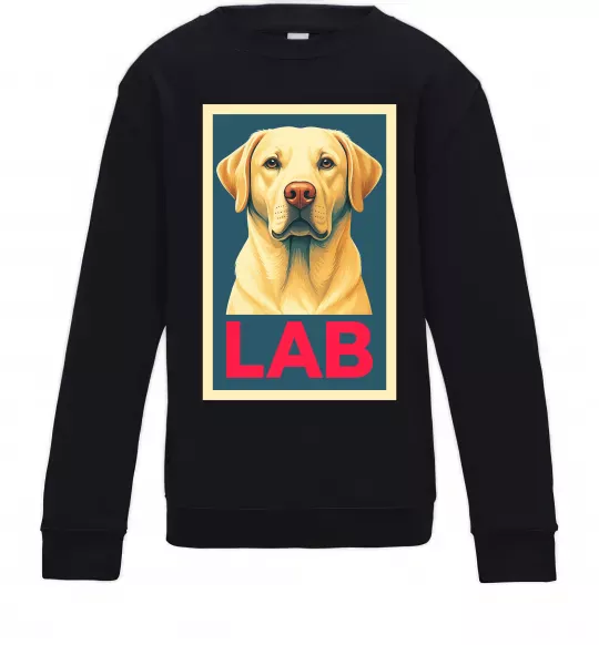 Детский Свитшот LAB лабрадор Черный фото