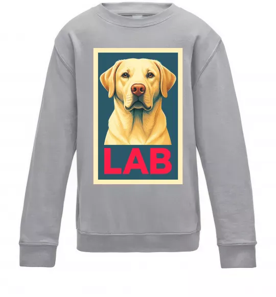 Детский Свитшот LAB лабрадор Серый меланж фото