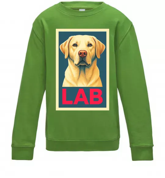 Детский Свитшот LAB лабрадор Лаймовый фото