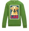 Детский Свитшот LAB лабрадор Лаймовый фото