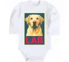 Детский боди LAB лабрадор Белый фото