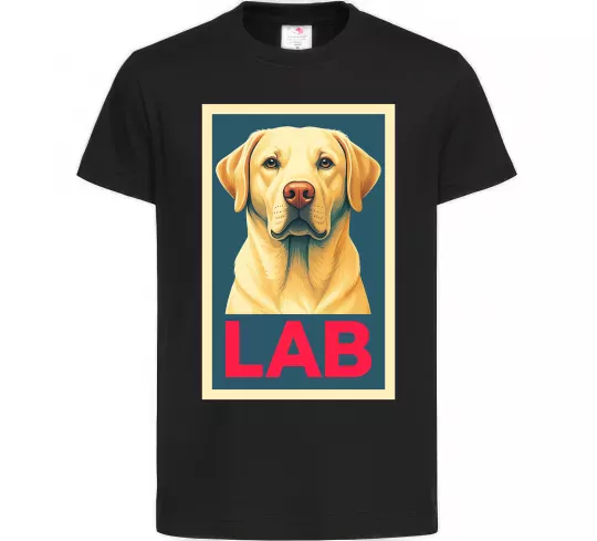 Детская футболка LAB лабрадор Черный фото