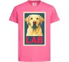 Детская футболка LAB лабрадор Ярко-розовый фото