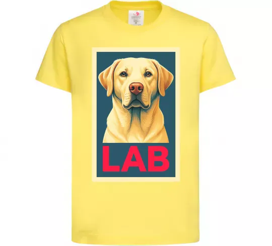 Детская футболка LAB лабрадор Лимонный фото