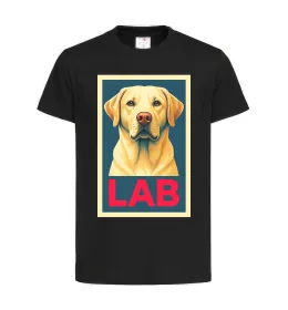 Детская футболка LAB лабрадор Черный фото