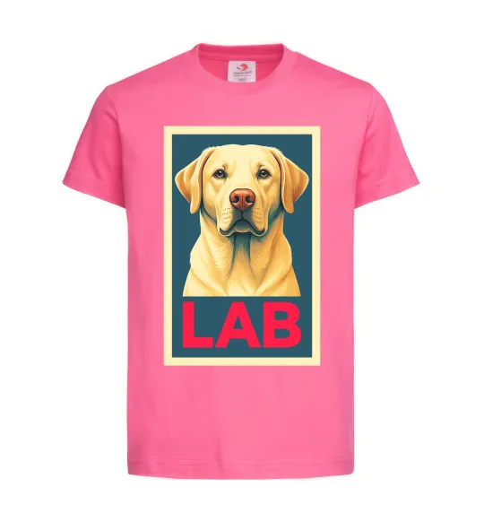 Дитяча футболка LAB лабрадор Яскраво-рожевий фото