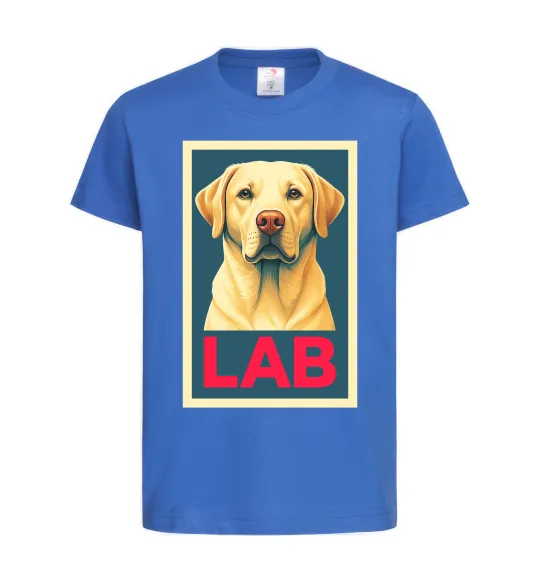 Дитяча футболка LAB лабрадор Яскраво-синій фото
