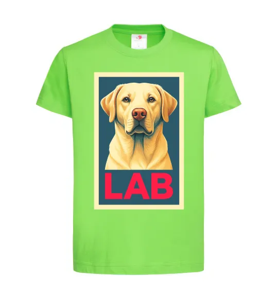Дитяча футболка LAB лабрадор Лаймовий фото
