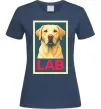 Женская футболка LAB лабрадор Темно-синий фото