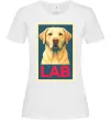Женская футболка LAB лабрадор Белый фото