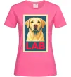 Женская футболка LAB лабрадор Ярко-розовый фото