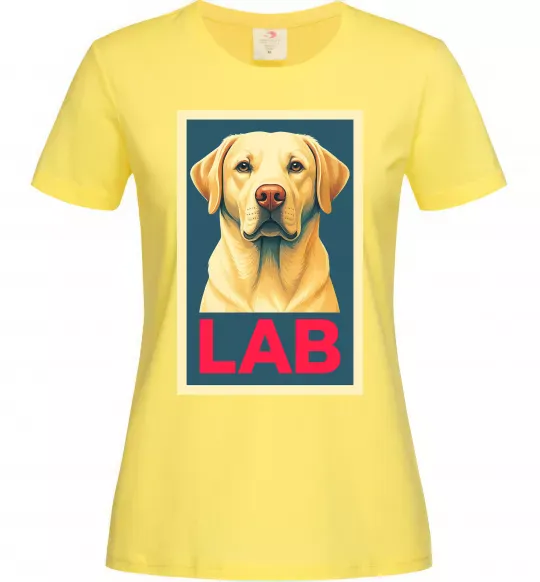Женская футболка LAB лабрадор Лимонный фото