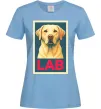 Женская футболка LAB лабрадор Голубой фото