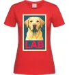 Женская футболка LAB лабрадор Красный фото