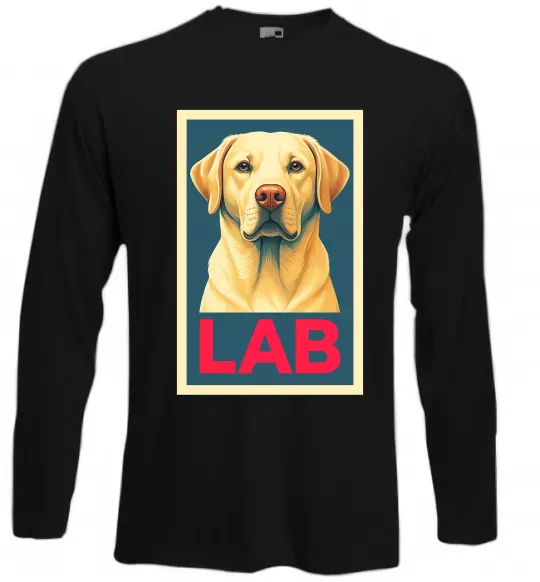 Лонгслів LAB лабрадор Чорний фото