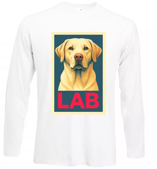 Лонгслів LAB лабрадор Білий фото