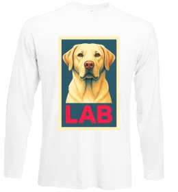 Лонгслив LAB лабрадор Белый фото