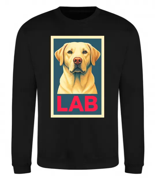 Світшот LAB лабрадор Чорний фото