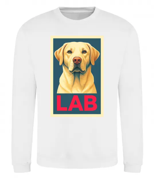 Світшот LAB лабрадор Білий фото