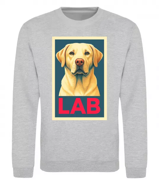 Світшот LAB лабрадор Сірий меланж фото