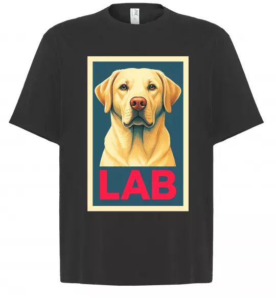 Футболка Оверсайз LAB лабрадор Черный фото