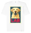 Футболка Оверсайз LAB лабрадор Белый фото