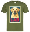 Мужская футболка LAB лабрадор Оливковый фото