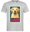 Мужская футболка LAB лабрадор Серый фото