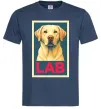 Мужская футболка LAB лабрадор Темно-синий фото